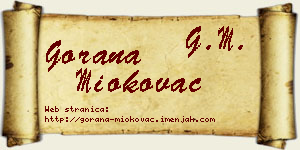 Gorana Miokovac vizit kartica